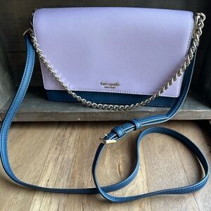 Kate Spade Cameron Convertible Crossbody Bag Lavender Navy White